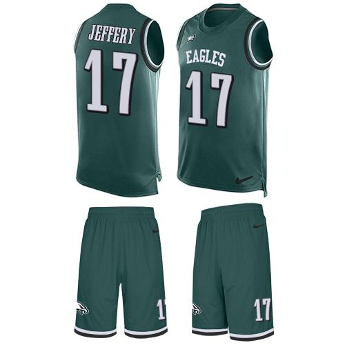 Nike Eagles #17 Alshon Jeffery Midnight Green Team Color Men's Stitched NFL Limited Tank Top Suit Jersey